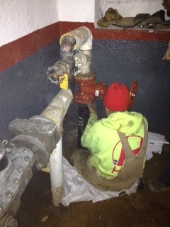 OS&Y valve installation