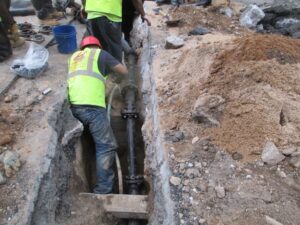 Water main installation