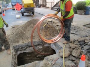 Installing new copper pipe