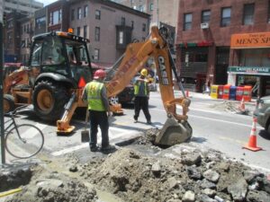 Excavation of roadway