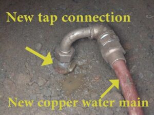 New Copper & Tap Connection