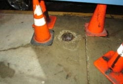 Leaking curb valve