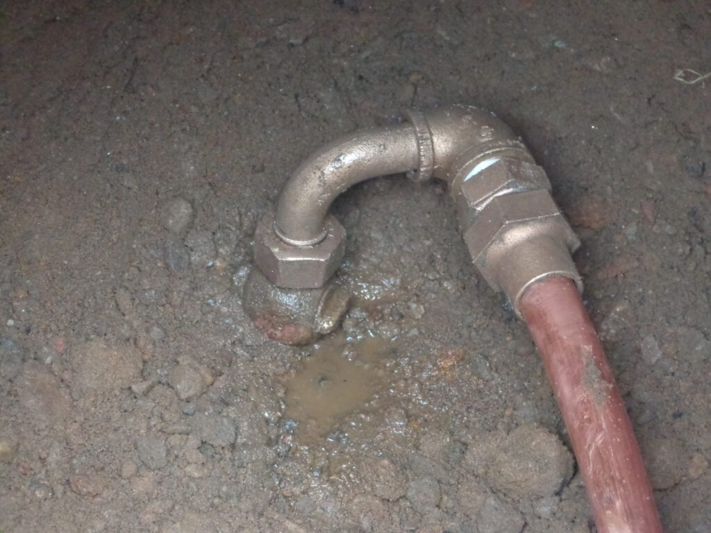 New tap and copper main