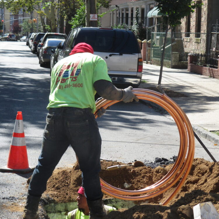 Installing new water main