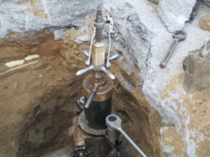 New tap being installed by DEP