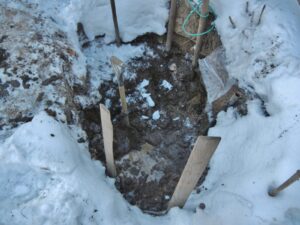 Sinkhole from leaking pipe