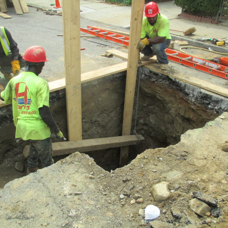 Installing shoring boards