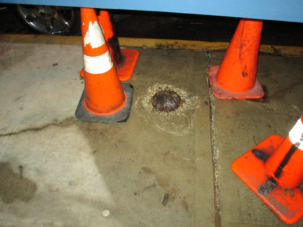 Leak at curb valve