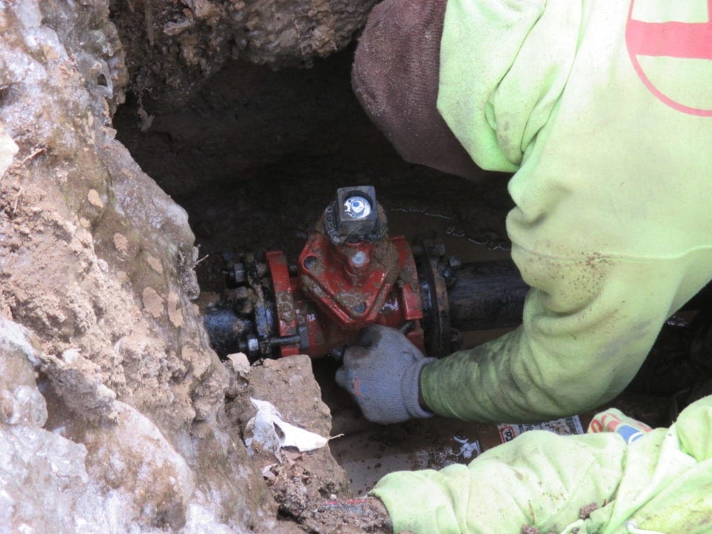 New curb valve installation