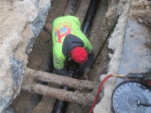 New pipe is installed manhattan