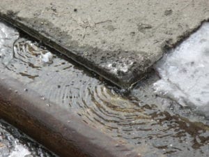 Active water main leak
