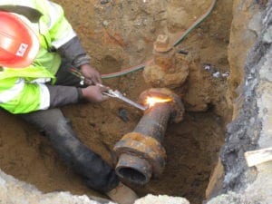 Removing the old pipe