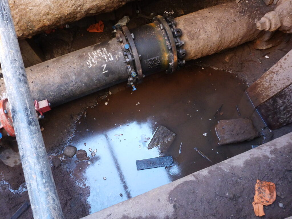 The new pipe is installed