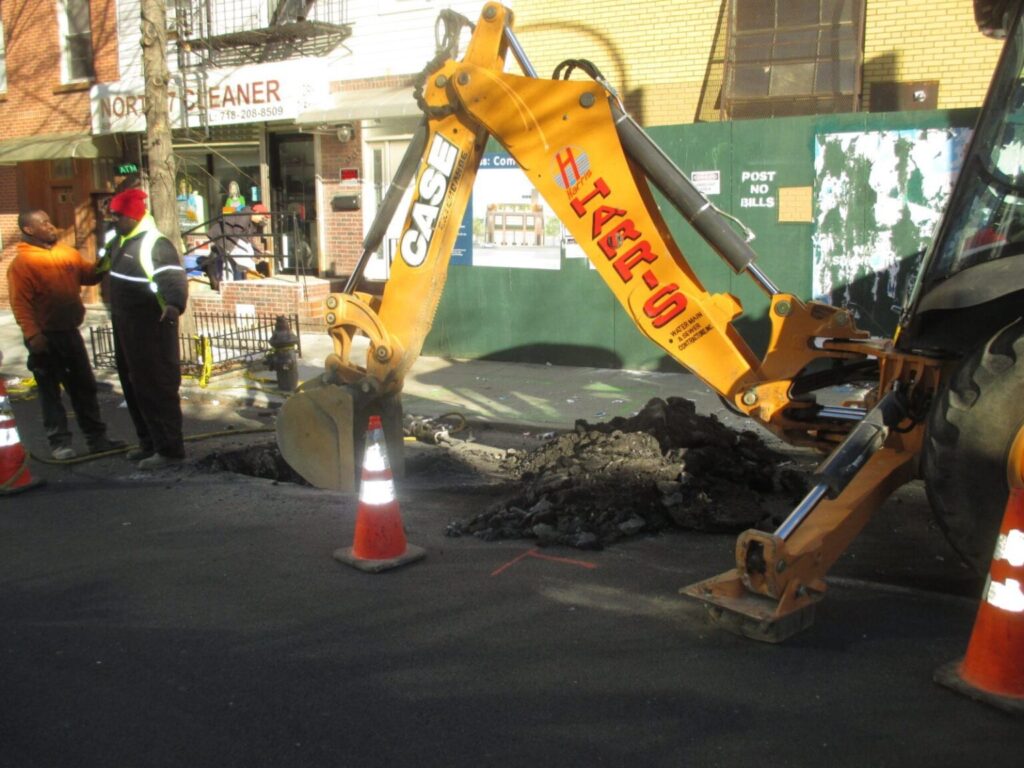Street excavation begins