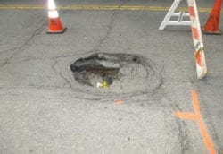 Roadway sinkhole