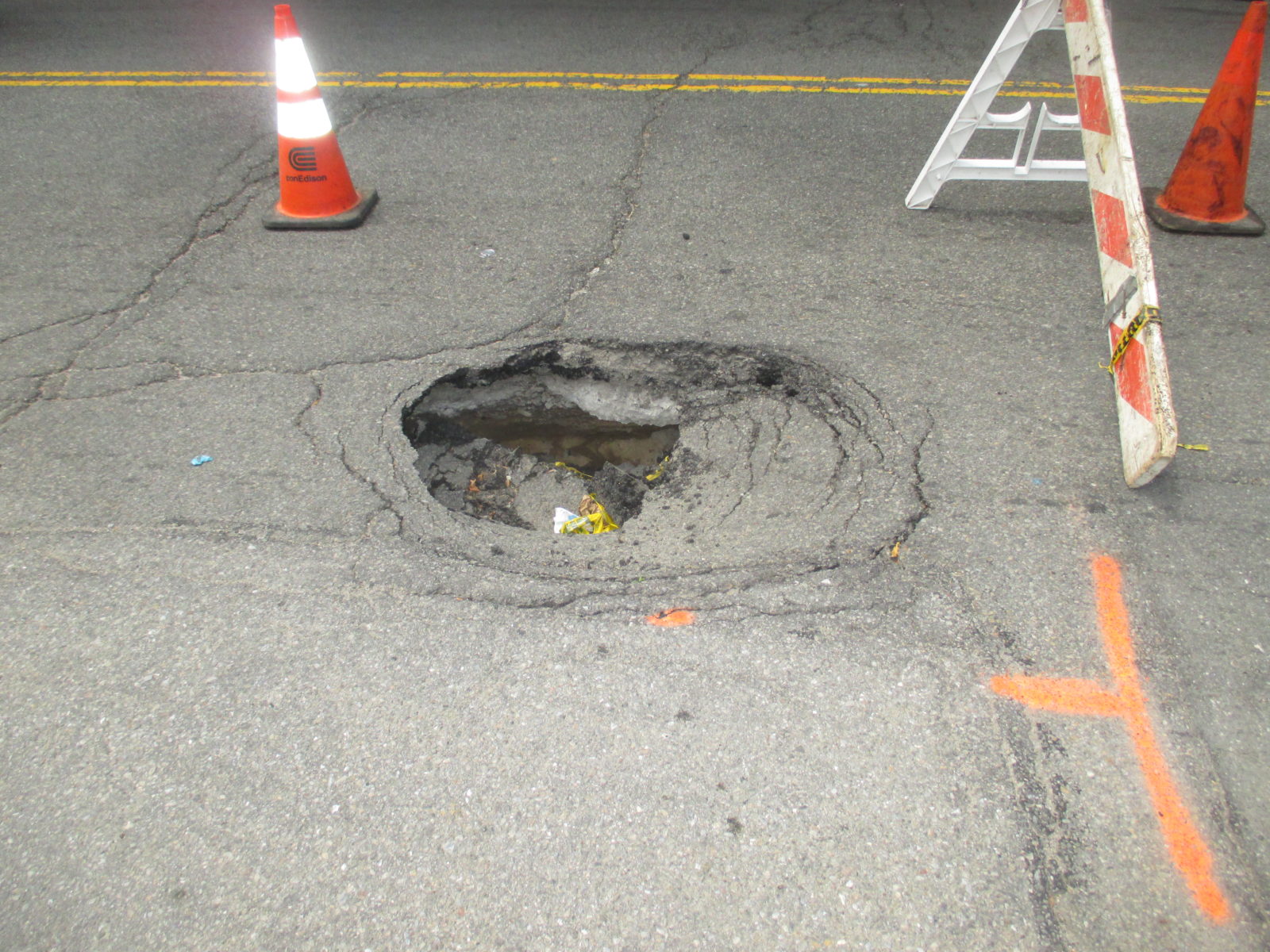 Roadway sinkhole 