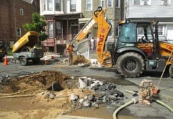Excavating for new water line install