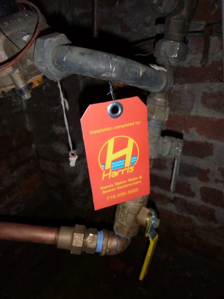 New copper connected inside the house