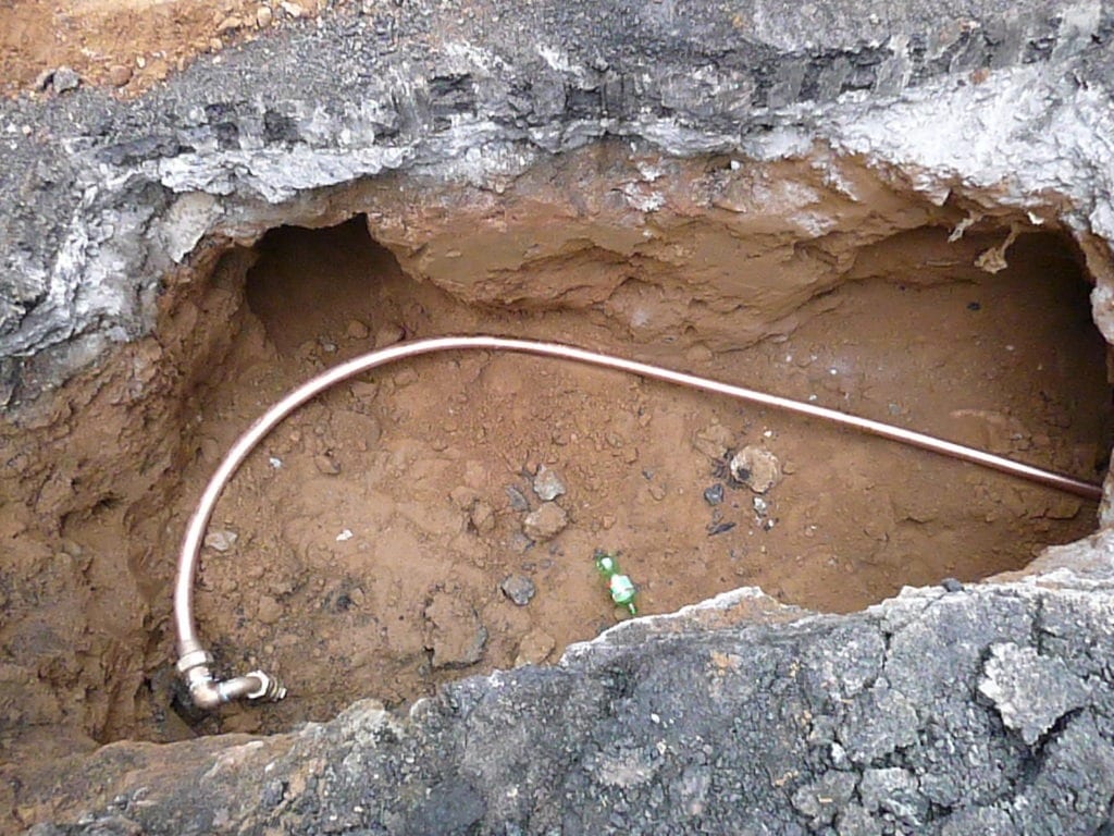 Connecting copper water line to the NYC water main
