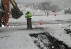 water main snow