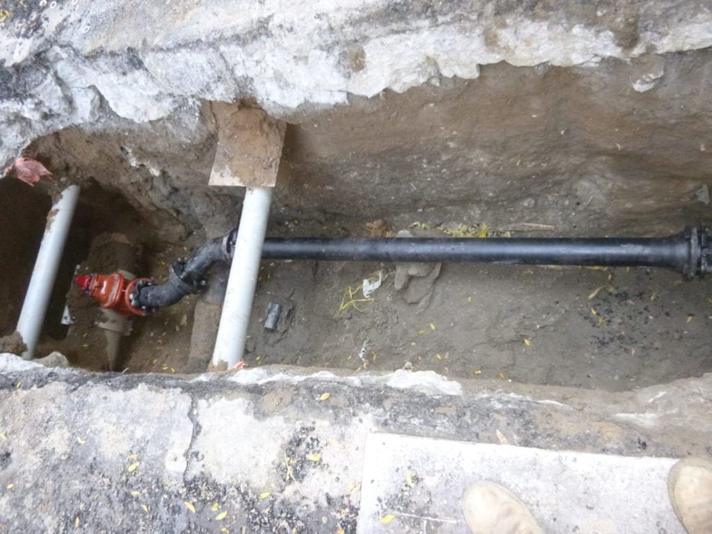 New 3" combined water main is installed including all DEP inspections