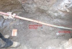 Electrolysis on copper water main