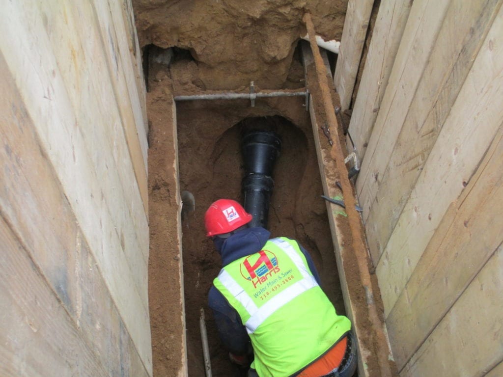 Sewer repair completed on property