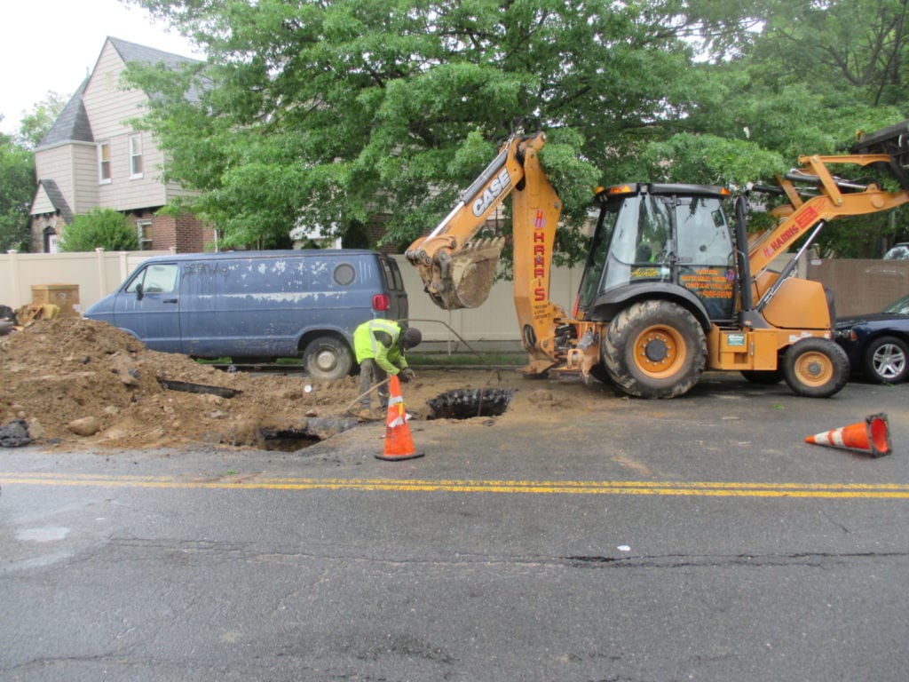 Digging holes near the "problem spot"