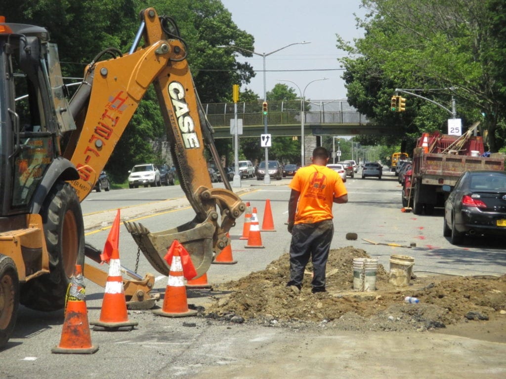 Digging for pipe replacement