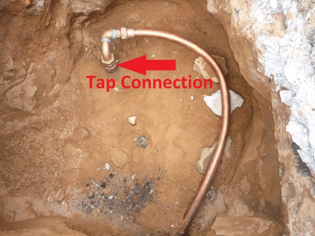 water main tap connection 