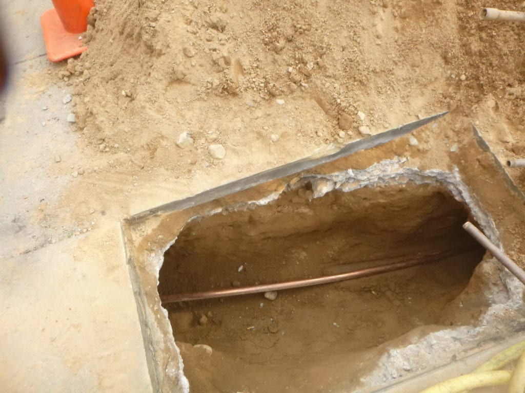 copper below ground tunnel