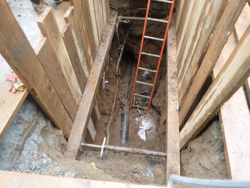 New 6" cast iron sewer line