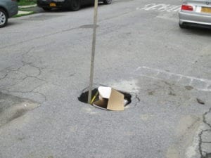 Roadway sinkhole