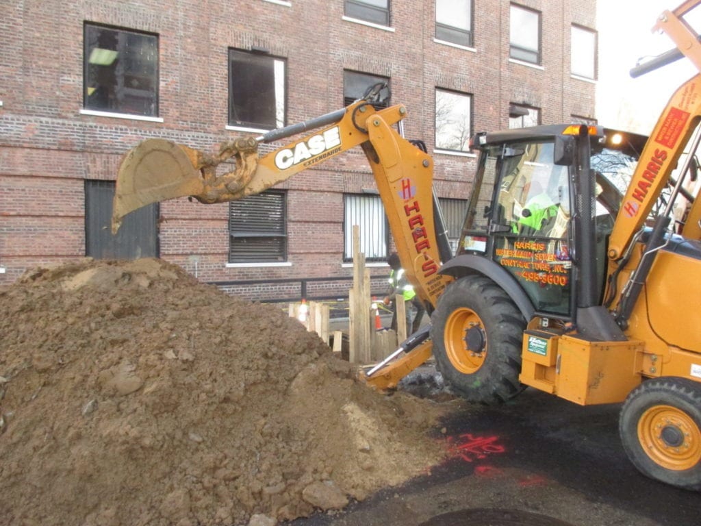 Excavating for new sewer