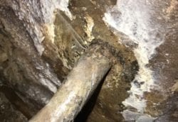 Pinhole leak on main water line inside house