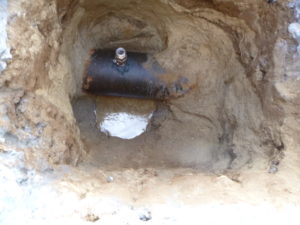 New tap installed for water main connection 