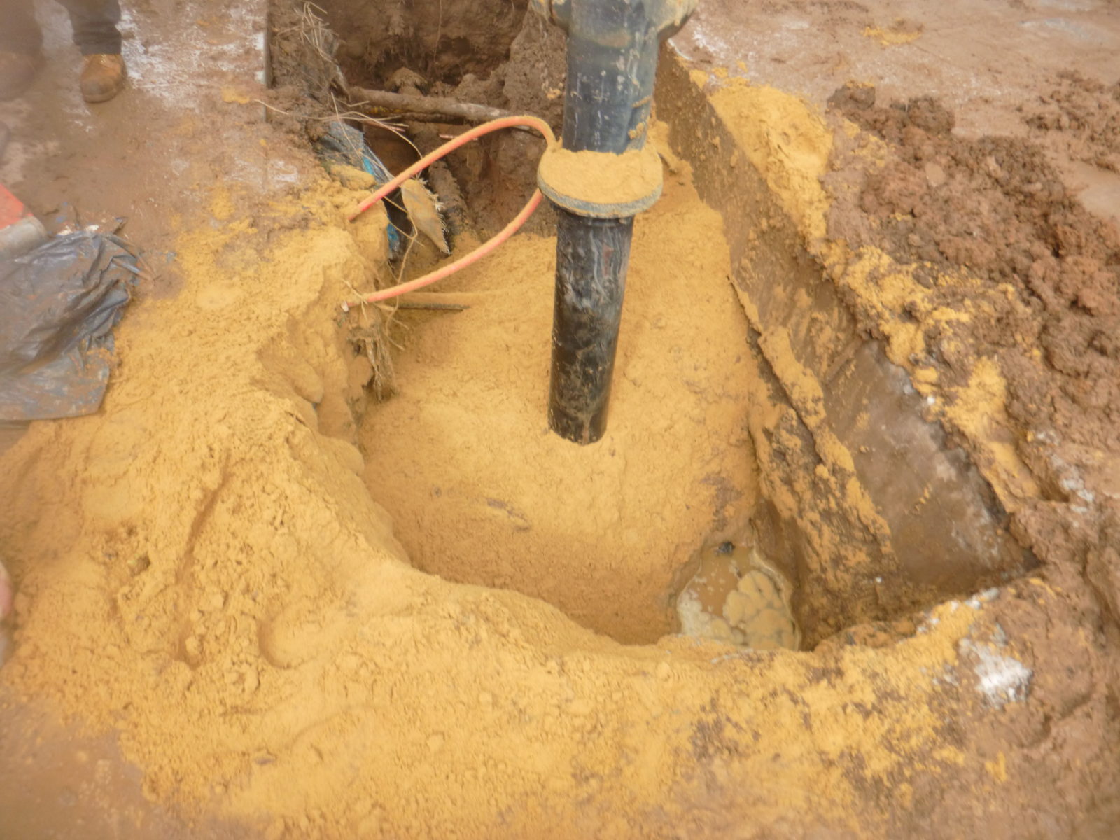Backfill around hydrant