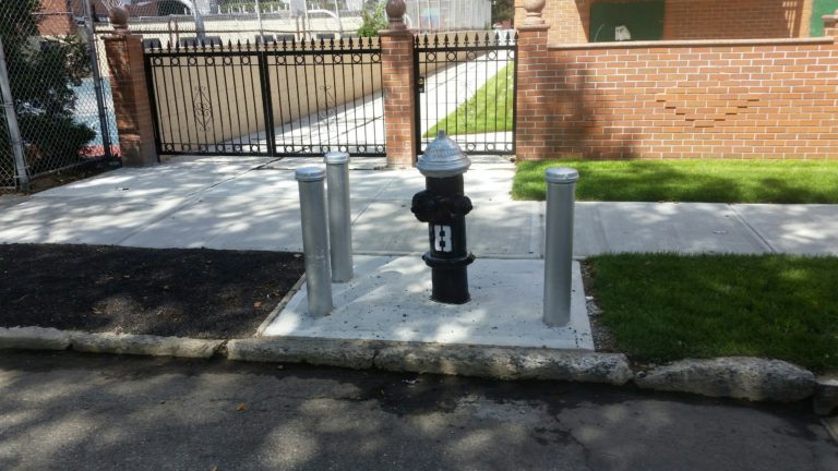 hydrant fenders and concrete completed