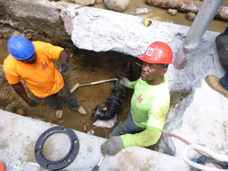 Relocating existing hydrant
