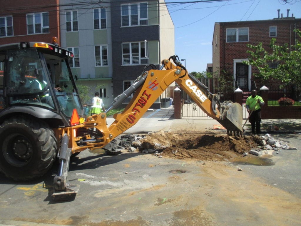 Digging in the street