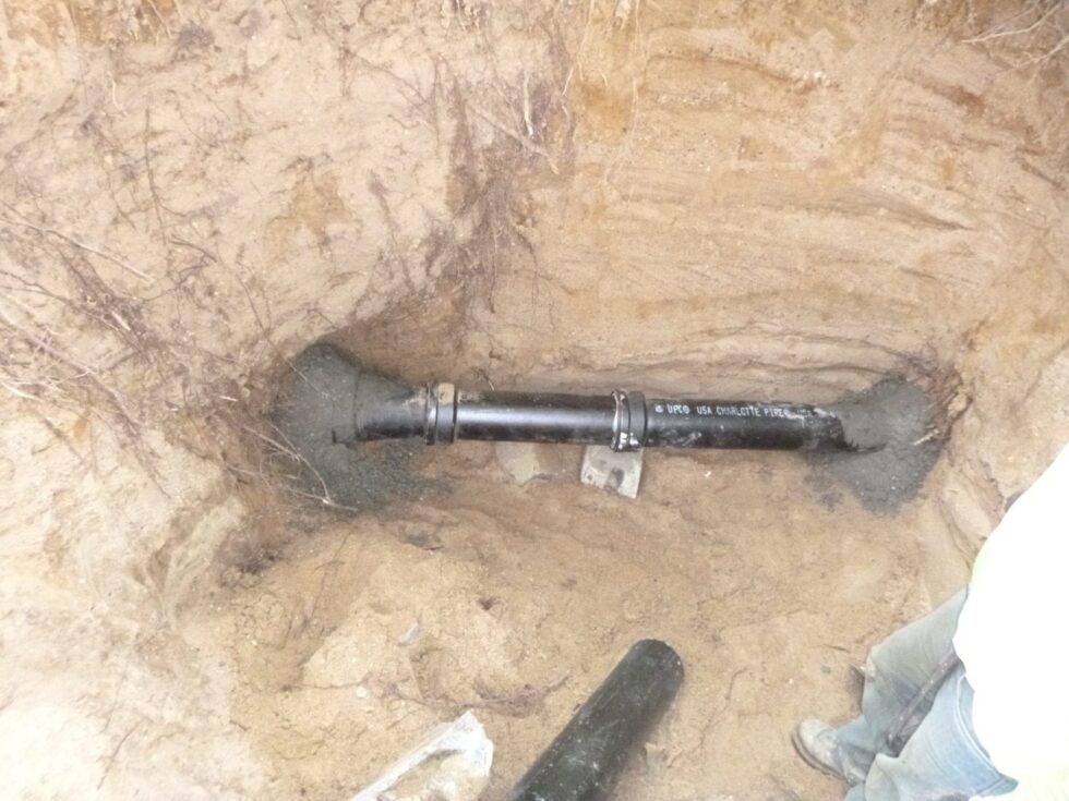 New cast iron sewer pipe