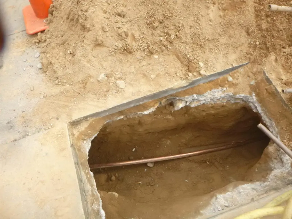 Water or sewer work being performed at 321 Stuyvesant Avenue.